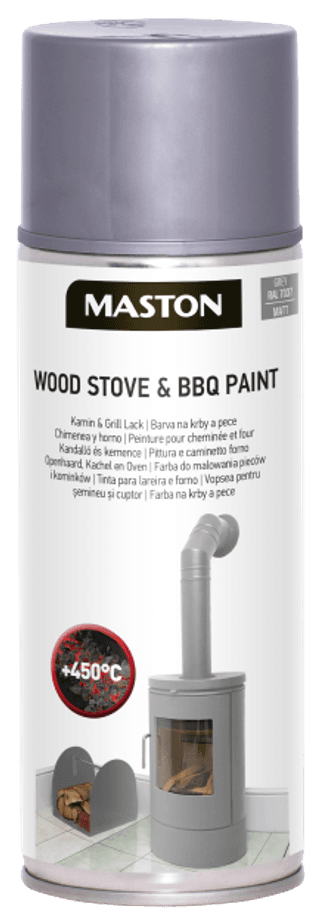 SPRAYPAINT MASTON WOOD STOVE & BBQ PAINT
- Thermosprühlack für Kamin und Grill bis 450°C