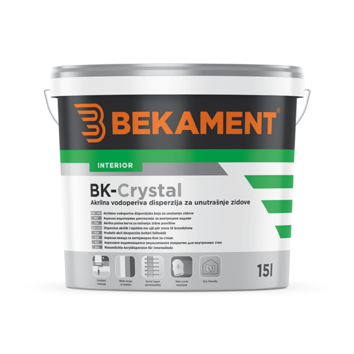 BK CRYSTAL - Waschbare Innenfarbe