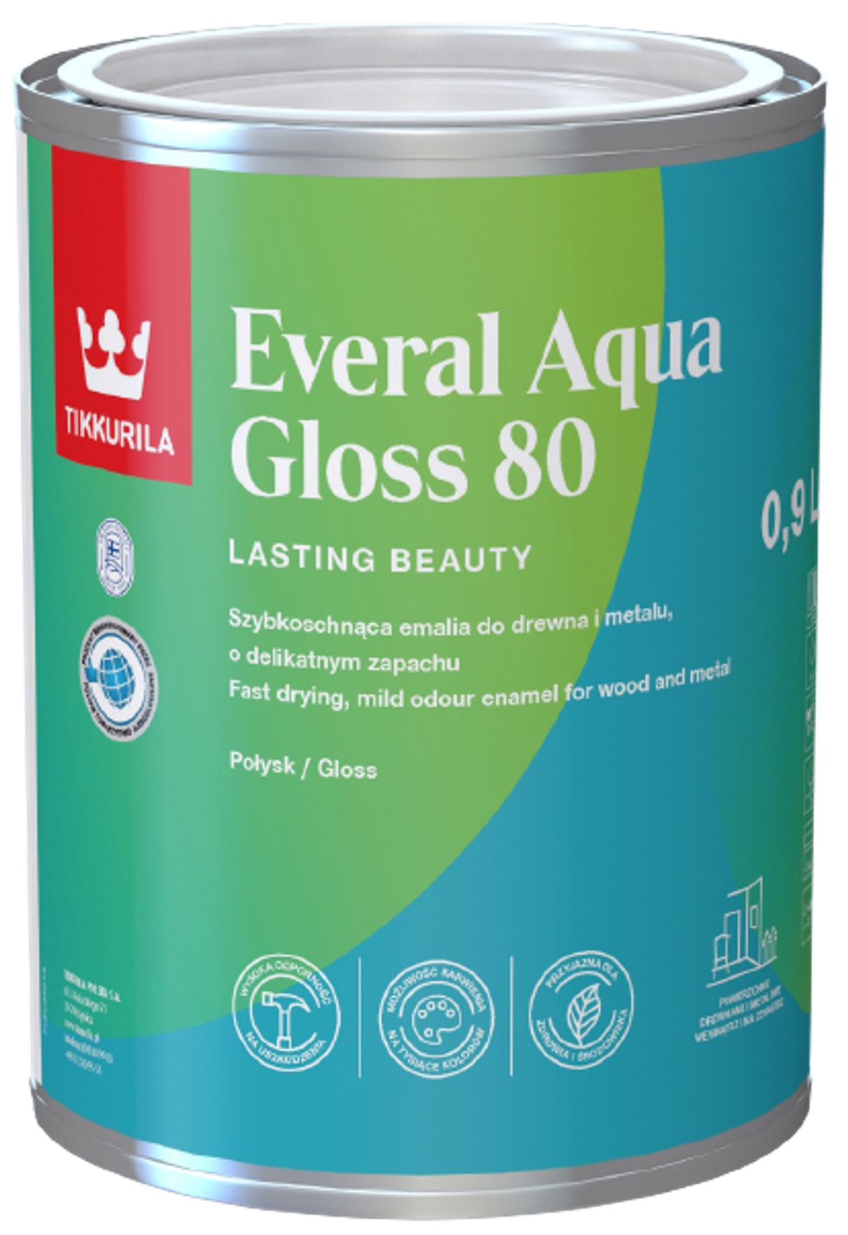 EVERAL AQUA GLOSS 80 Aussenbereich - Glänzende Emaille, strapazierfähig