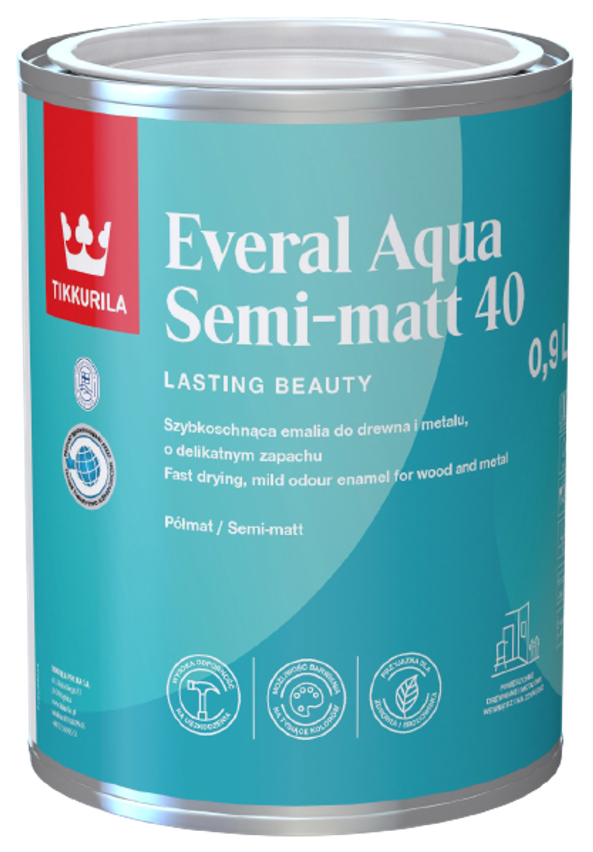 EVERAL AQUA SEMI MATT 40 Aussenbereich
 - Halbmatte  Emaille, strapazierfähig