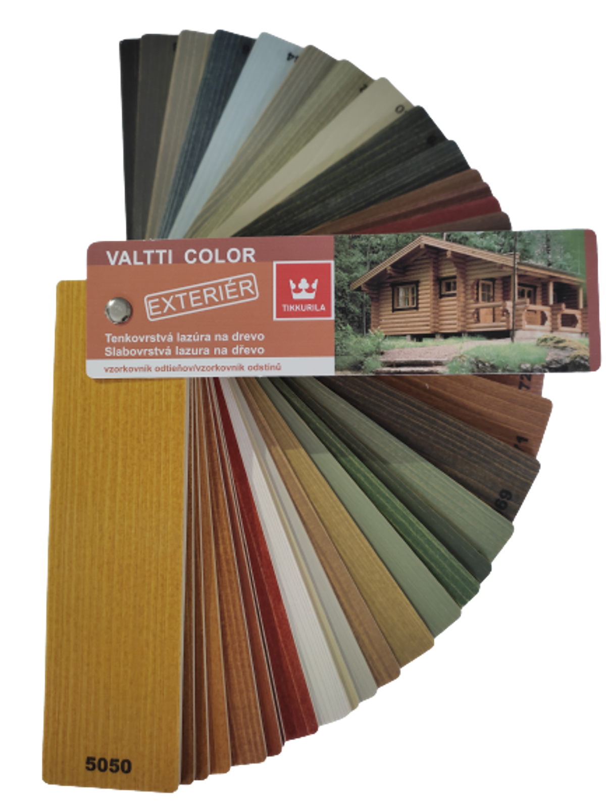 FARBFÄCHER VALTTI COLOR - Farbmuster für dünnschichtige Holzlasur für den Außenbereich
