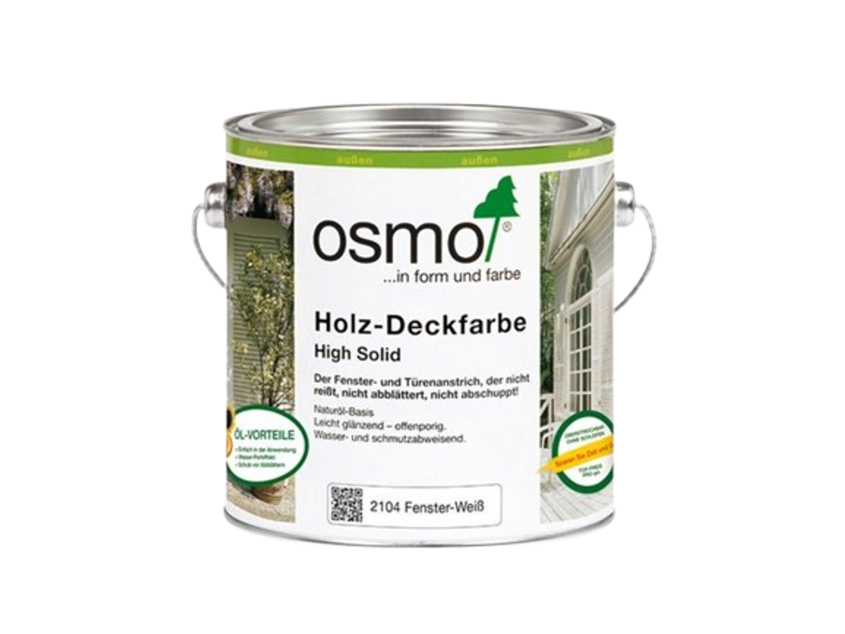 HOLZ-DECKFARBE WEISS - Haltbare seidenglänzende Farbe für Holz