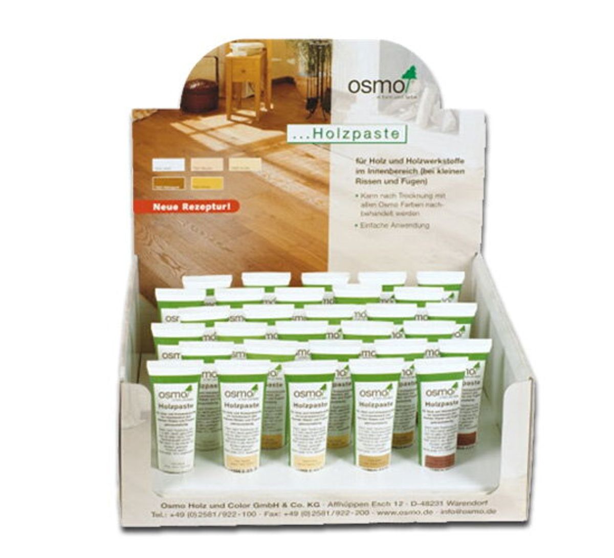 HOLZPASTE KOMPLETT-BOX - 30 Stück Holzpaste zum Ausbessern von kleinen Rissen im Holz