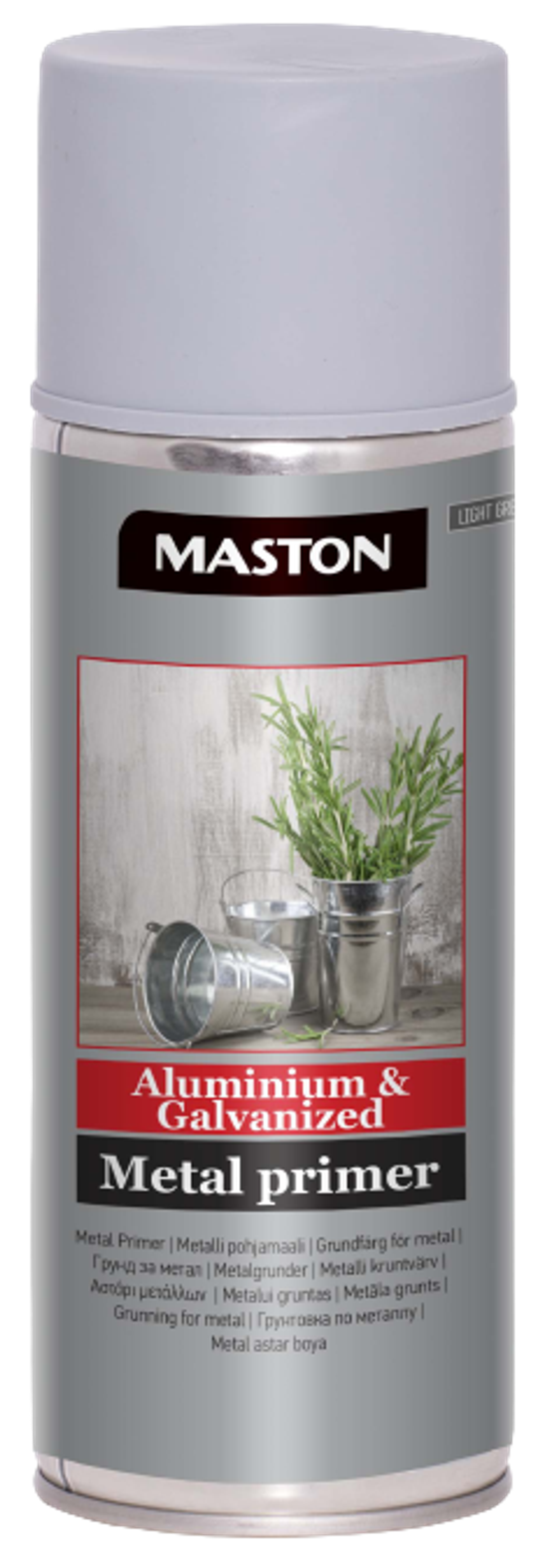 SPRAYPAINT MASTON ALUMINIUM & GALVANIZED METAL PRIMER
- Primer für Aluminium und verzinkte Oberflächen